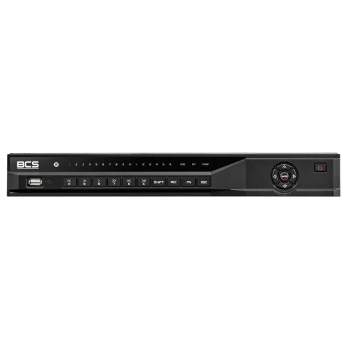 8 kanalų IP registratorius BCS-L-NVR0802-A-4KE. Bendradarbiauja su kameromis iki 8Mpx rezoliucijos