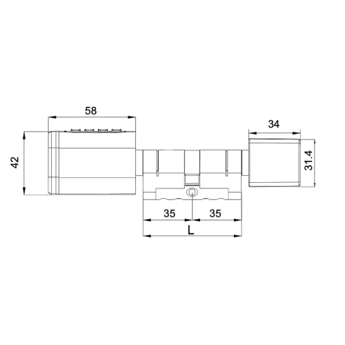 Inteligentna wkładka do zamka SL-14-TUYA-70 Tuya Smart Bluetooth MIA