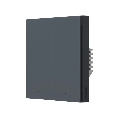 Aqara Smart Wall Switch H1 Szary | Przełącznik | Podwójny, bez Neutral, Zigbee 3.0, EU, WS-EUK01-G