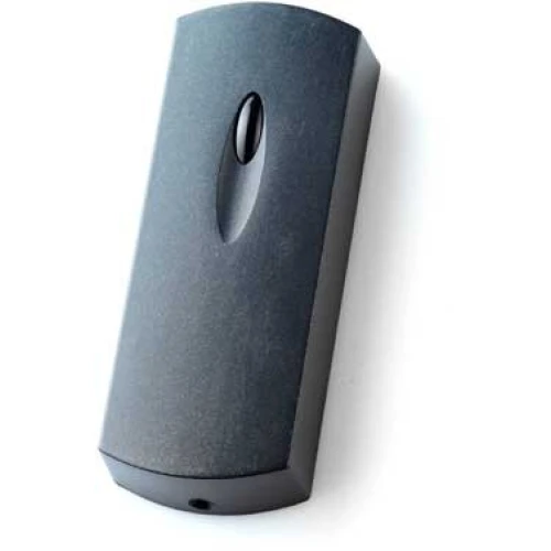 Czytnik zbliżeniowy Matrix-III EH w kolorze czarnym z widocznym logo producenta. Urządzenie posiada prostokątną obudowę z zaokrąglonymi rogami i jest przeznaczone do odczytu kart zbliżeniowych.