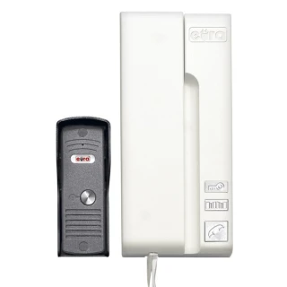 EURA ADP-31A3 "UNO BIANCO" 1-šeimos baltas domofonas su maža išorine kasete