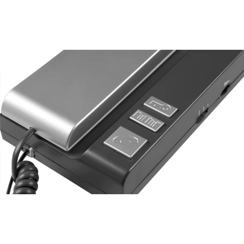 EURA ADP-32A3 "DUO" 2-šeimos grafito sidabro spalvos durų telefonas su maža išorine kasete, INTERKOM
