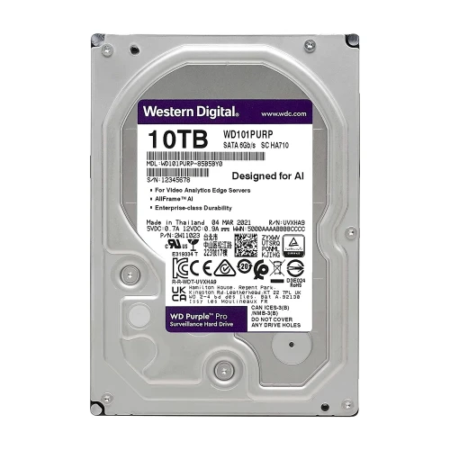 WD Purple Pro 10TB kietasis diskas stebėjimui