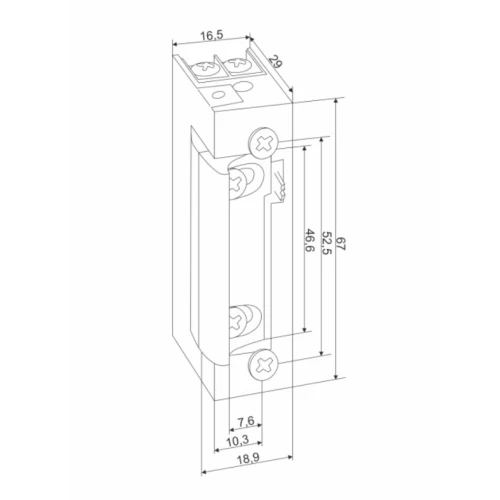 Elektromagnetinė spyna ŁUCZNIK 1433 12-24V AC/DC su atmintimi