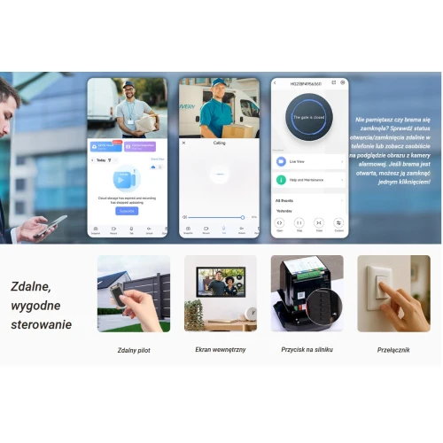 Zestaw EZVIZ HG2 600 PRO do bram przesuwnych 600kg z kamerą