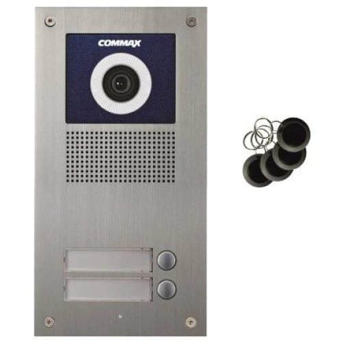 2-abonentų kamera su optikos reguliavimu ir RFID skaitytuvas Commax DRC-2UC/RFID