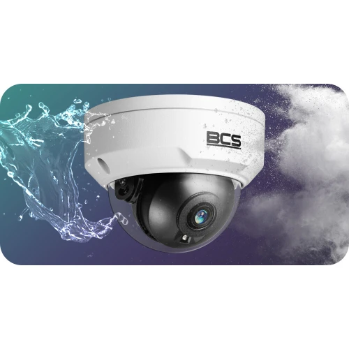 BCS-P-DIP25FSR3-Ai1 5Mpx IP kamera, IR 30m, STARLIGHT, atsparumas vandalizmui, įėjimai signalizacijai