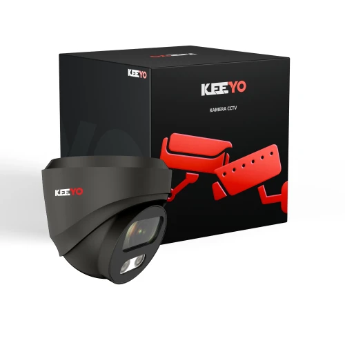 IP kupolinė kamera 5Mpx IR 25m KEEYO LV-V-IP5M25DF-G-II AI Audio