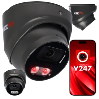 IP kupolinė kamera KEEYO LV-V-IP8M25DF-G-II 8Mpx IR 25m