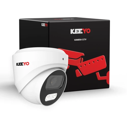 IP kupolinė kamera KEEYO LV-V-IP5M25DF-DL 5Mpx, hibridinis IR/LED apšvietimas