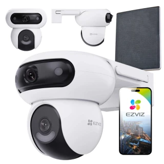 Wi-Fi IP pasukama kamera EZVIZ HB90/SP Dual, AI, aptikimas, garsas, saulės skydelis