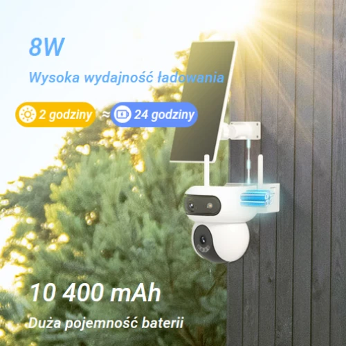 Wi-Fi IP pasukama kamera EZVIZ HB90/SP Dual, AI, aptikimas, garsas, saulės skydelis