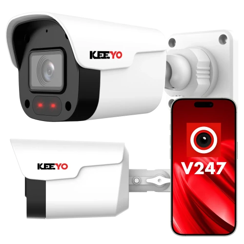 IP cilindrinė kamera 4Mpx IR 25m KEEYO LV-V-IP4M25TF-B Audio AI