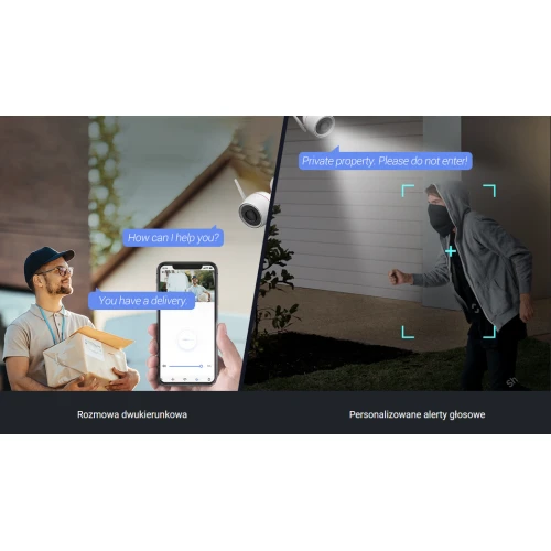EZVIZ CS-H3C 5Mpx Belaidė Išorinė Kamera Wifi Programėlė Aptikimas