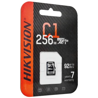 MicroSD atminties kortelė Hikvision HS-TF-C1 256GB