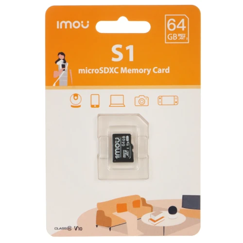 MicroSD atminties kortelė 64GB ST2-64-S1 IMOU