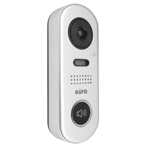 Modulinė išorinė EURA PRO IP VIP-50A5 vieno gyventojo kasetė, paviršutiniškai montuojama, 105 laipsnių kamera.