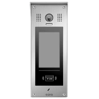 Modulinė išorinė EURA PRO IP VIP-60A5 daugiaaukščio pastato kasetė, paviršinis montavimas, LCD, RFID skaitytuvas