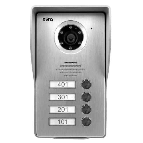 Modulinė išorinė EURA VDA-35A3 EURA CONNECT keturių šeimų vaizdo durų telefonas
