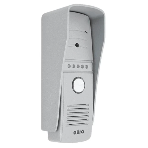 Modulinė išorinė EURA VDA-79A3 EURA CONNECT vienų šeimos vaizdo durų telefonas, pilka spalva