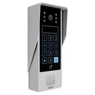 Modulinė išorinė EURA VDA-80A3 EURA CONNECT vienų šeimos namų vaizdo durų telefonas su liečiamuoju koduotuvu, artumo skaitytuvu