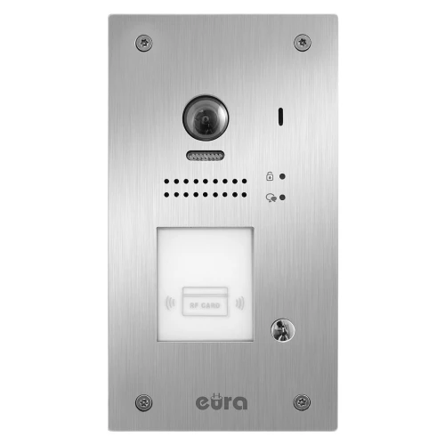 Modulinis išorinis EURA VDA-87A5 2EASY vienbučio vaizdo durų telefonas, įmontuotas, artumo raktų skaitytuvas