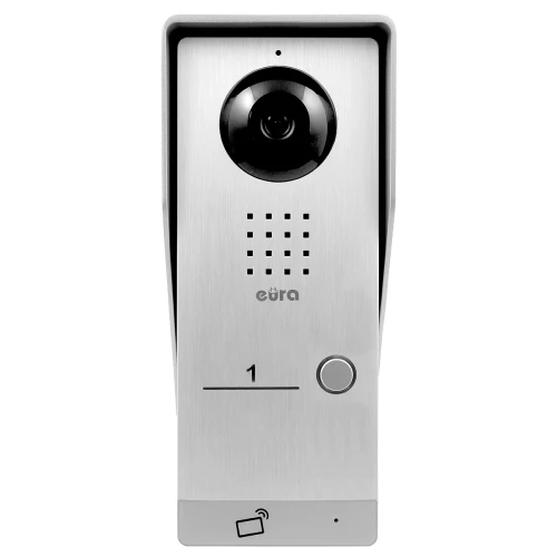 Modulinis išorinis EURA VDA-91A3 EURA CONNECT vienų šeimos namų vaizdo durų telefonas su artumo skaitytuvu