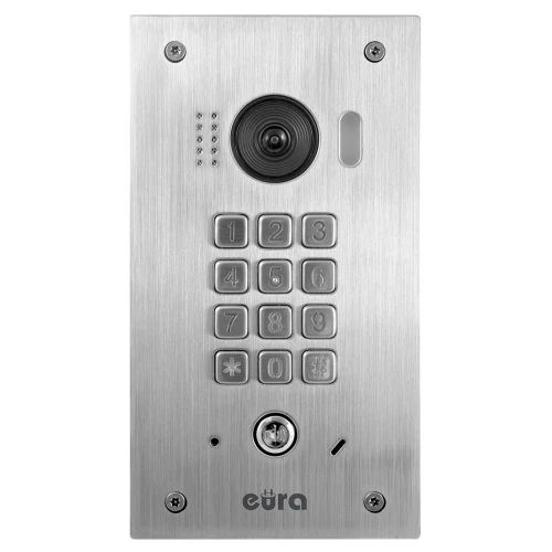 Modulinė išorinė EURA VDA-92A5 2EASY vienų šeimos namų videodomofono kasetė, įmontuojama, mechaninis šifratorius