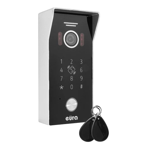 EURA VDA-51C5/N išorinė vaizdo durų telefonų kasetė - 1080p. kamera, RFID skaitytuvas