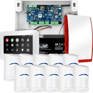 NeoGSM-IP signalizacijos sistema, Balta, 10x jutiklis, GSM pranešimas, Wifi