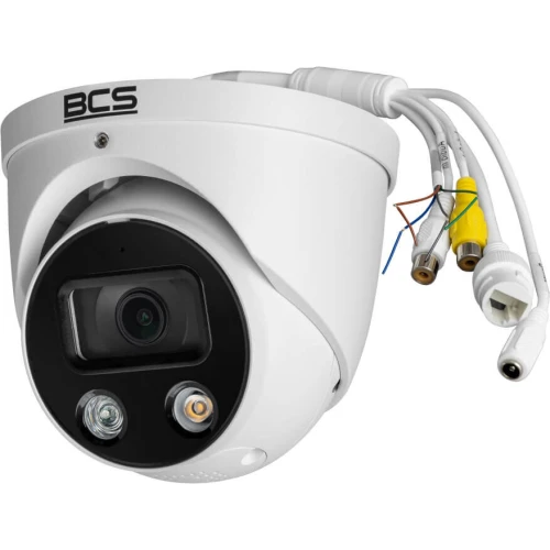 8Mpx BCS-L-EIP58FCR3L3-AI1(2) kupolinė IP kamera su šviesos ir garso signalizacija