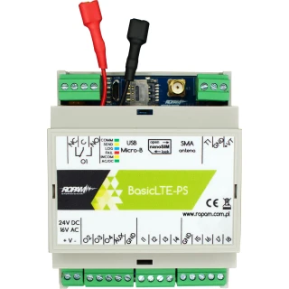 LTE 2G/4G komunikacijos modulis, 17-20V/AC, 20-30V/DC BasicLTE-PS-D4M Ropam