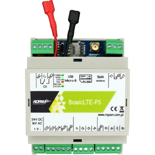 LTE 2G/4G komunikacijos modulis, 17-20V/AC, 20-30V/DC BasicLTE-PS-D4M Ropam