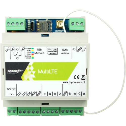LTE/GPRS ryšio modulis, 12V/DC, MultiLTE-RF-D4M Ropam