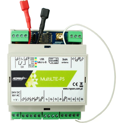 LTE/GPRS ryšio modulis, 17-20V/AC, 20-30V/DC, MultiLTE-RF-PS-D4M Ropam