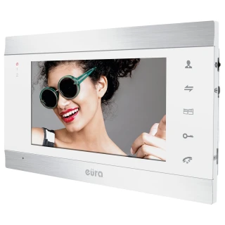 Eura VDA-01C5 monitorius - baltas LCD 7'' AHD vaizdo atmintis