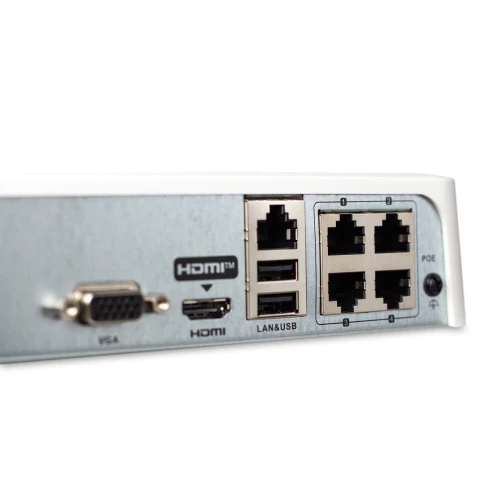 NVR-4CH-H/4P 4 kanalų tinklo įrašytuvas su POE HiLook by Hikvision