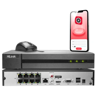 NVR-8CH-4MP/8P IP įrašytuvas su 8 kanalais ir POE HiLook pagal Hikvision