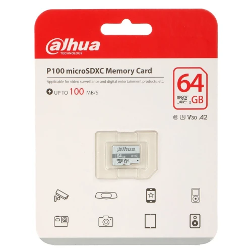 Atminties kortelė TF-P100/64GB microSD UHS-I 64GB DAHUA