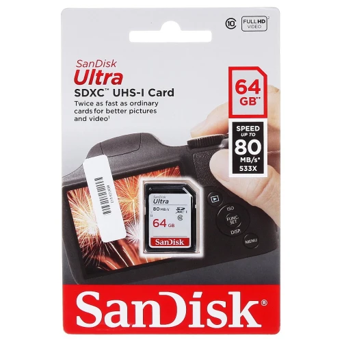 Atminties kortelė SD-10/64-SAND UHS-I, SDXC 64GB SANDISK
