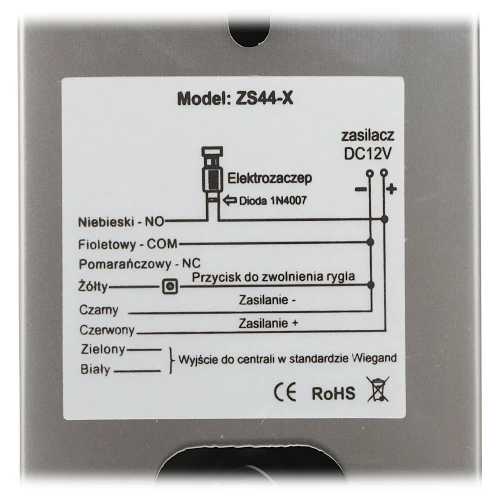 Prieigos kontrolės rinkinys - antspaudų skaitytuvas su Vidos ZS44-X Tuya Smart Wi-Fi brelokais