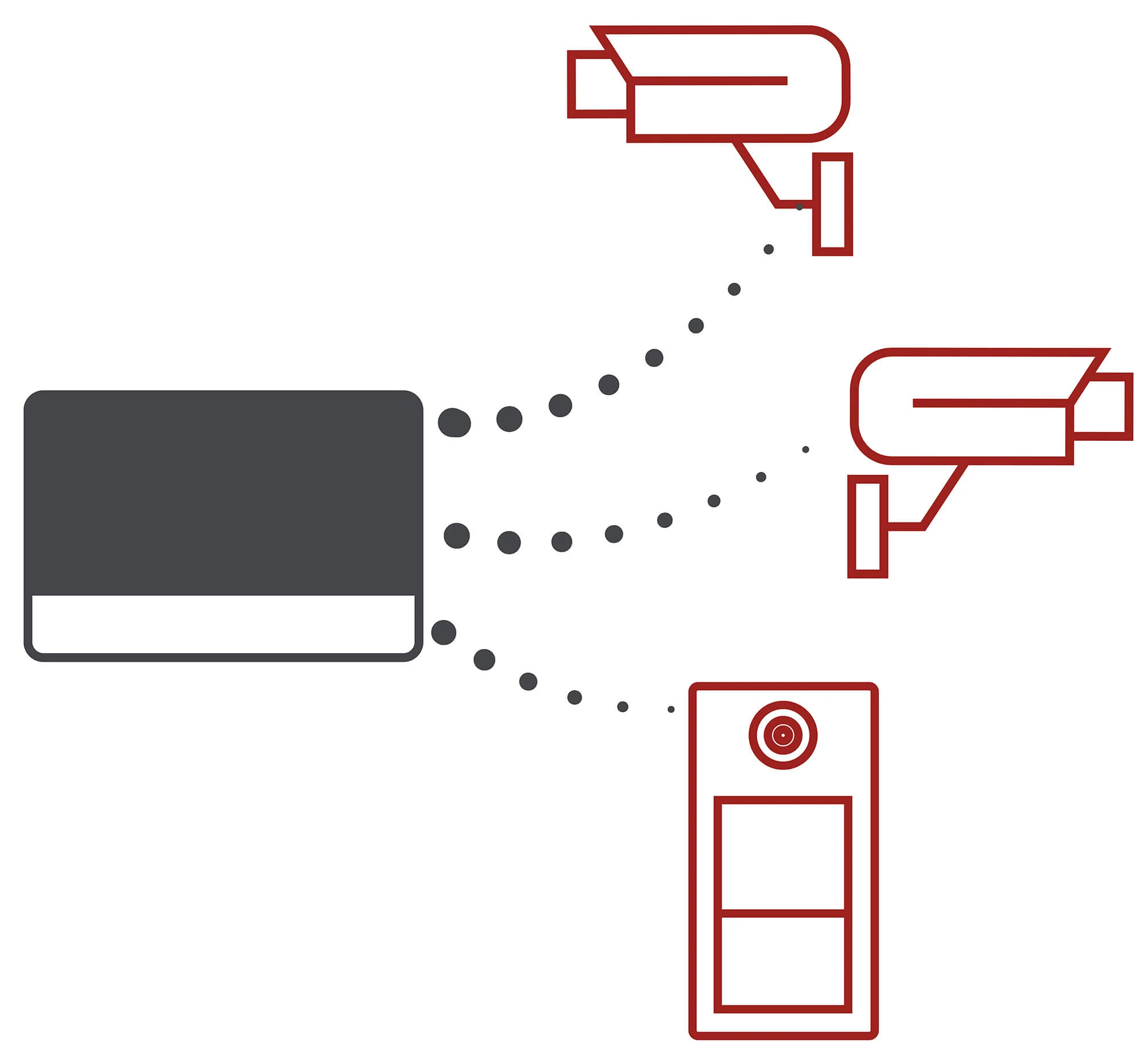 Wideodomofon IP-VIS-Pro, IP, Full HD, 129st., Pamięć, WiFi, Aplikacja, switch PoE, Czytnik ,5x Brelok HiLook by Hikvision