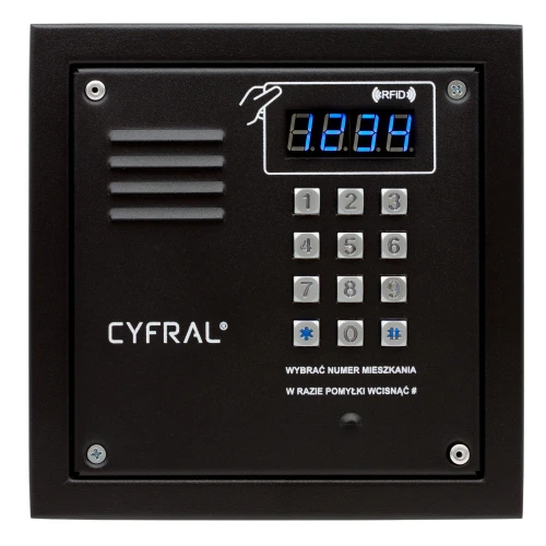 CYFRAL PC-2000R juodas skaitmeninis panelis su RFiD skaitytuvu