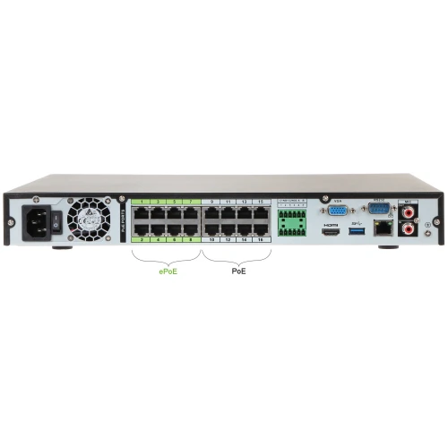 IP įrašytuvas NVR5216-16P-4KS2E 16 kanalų +16-portų POE switch DAHUA