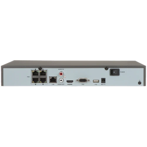IP įrašytuvas DS-7604NI-K1/4P(C) 4 kanalai + 4-portų POE SWITCH Hikvision