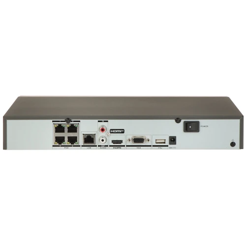 IP įrašytuvas DS-7604NXI-K1/4P 4 kanalai, 4 PoE ACUSENSE Hikvision
