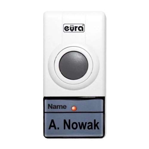 Išorinis EURA BELL+ WDA-01A3 balto spalvos mygtukas skambučiams