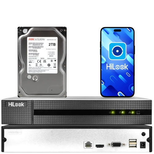 HiLook by Hikvision IP įrašymo įrenginys NVR-8CH-5MP su 2TB disku