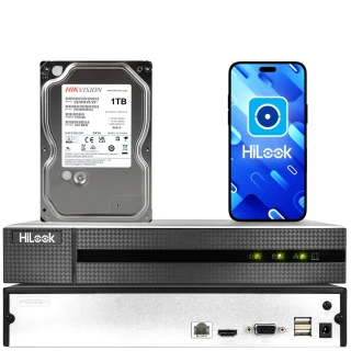 HiLook by Hikvision IP įrašymo įrenginys NVR-4CH-4MP su 1TB disku