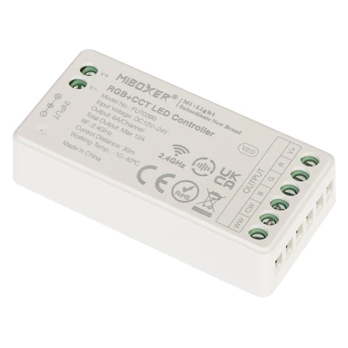 LED apšvietimo valdiklis LED-RGBW-WC/RF 2.4 GHz, RGBCCT (RGBWW) 12... 24V DC MiBOXER / Mi-Light